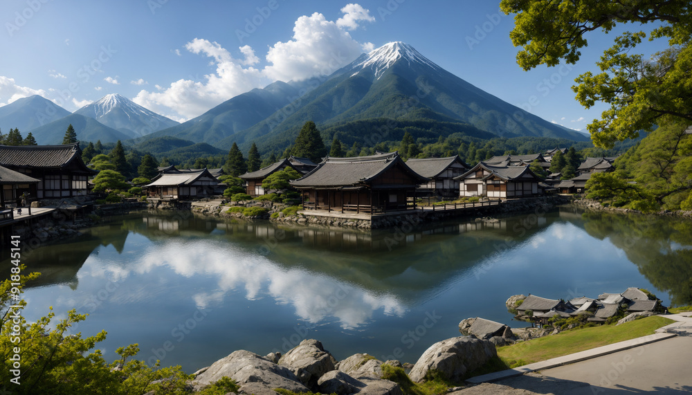 Fototapeta premium AIが考える日本の昔の風景