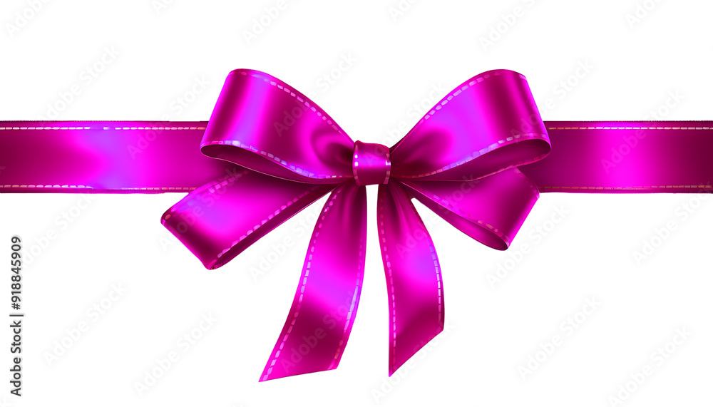 Pink bow used as decoration for festival and gift on transparent background. Pink bow used as decoration for festival and gift on transparent background.