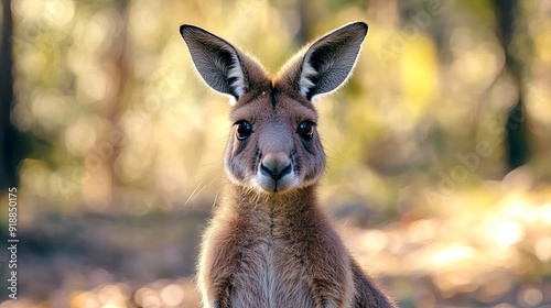 Tasmania, Australia - December 12, 2021: A kangaroo at the Trowunna Wildlife Sanctuary, showcasing the unique wildlife of Tasmania.