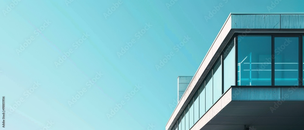 Fototapeta premium A building with a glass window on the top