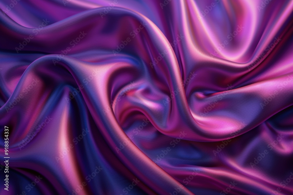 Fototapeta premium Purple Satin Drapes In Soft Light