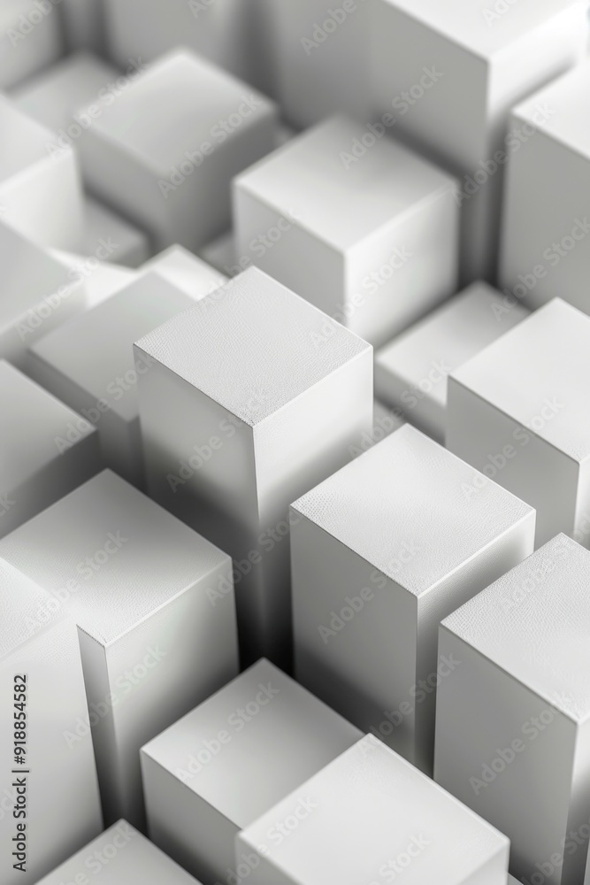 A stack of white cubes A stack of white cubes