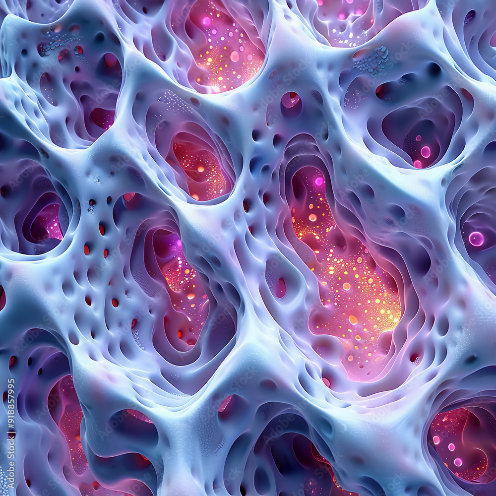 3D tech bio texture with yellow pink and navy violet texture 3D tech bio texture with yellow pink and navy violet texture