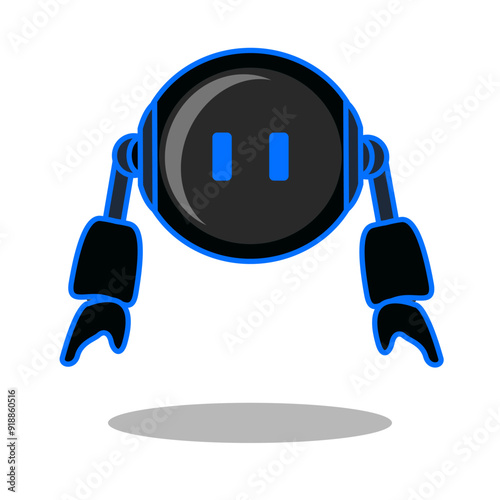 hovering round robot vector design