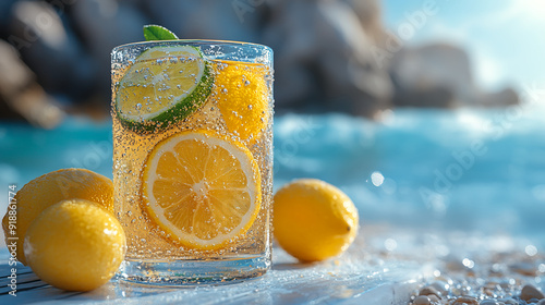 lemonade, lomon soda, lemon tea, refresh drink,  photo