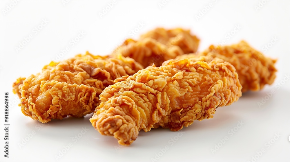 Isolated crispy fried fhicken strips : Generative AI Isolated crispy fried fhicken strips : Generative AI