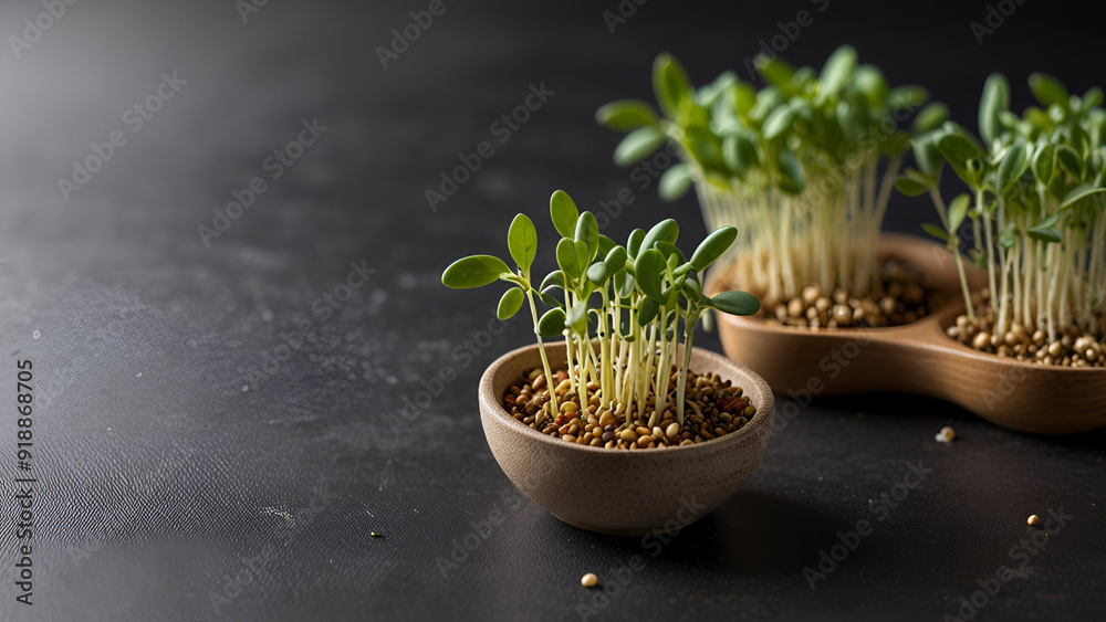 Fresh broccoli sprouts or microgreens, close up
Fresh broccoli sprouts or microgreens, close up