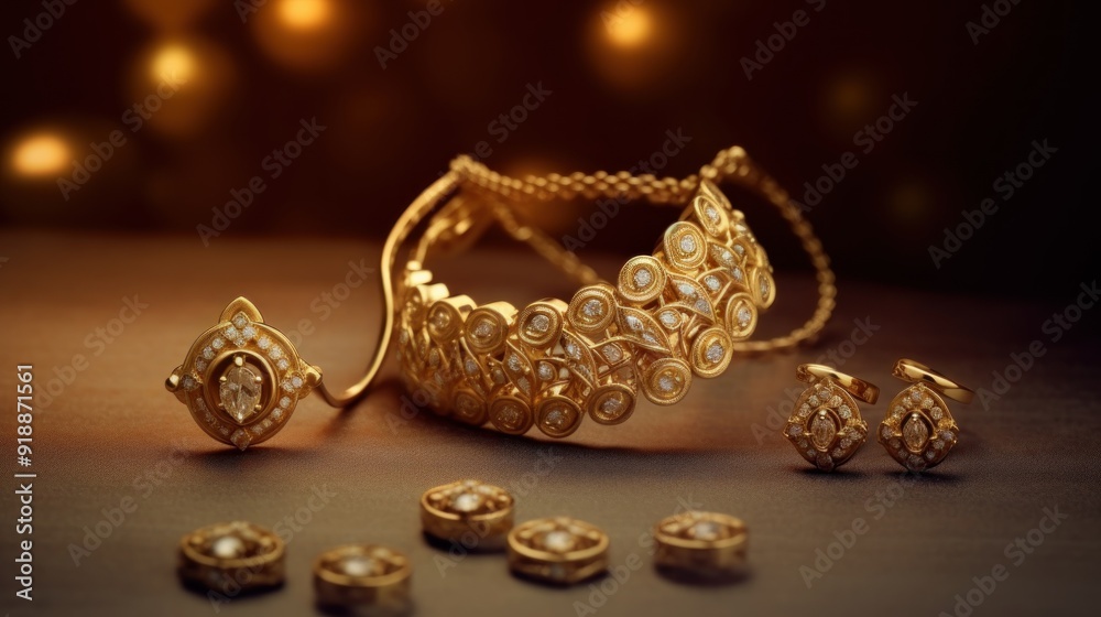 Exquisite Diamond and Gold Jewelry