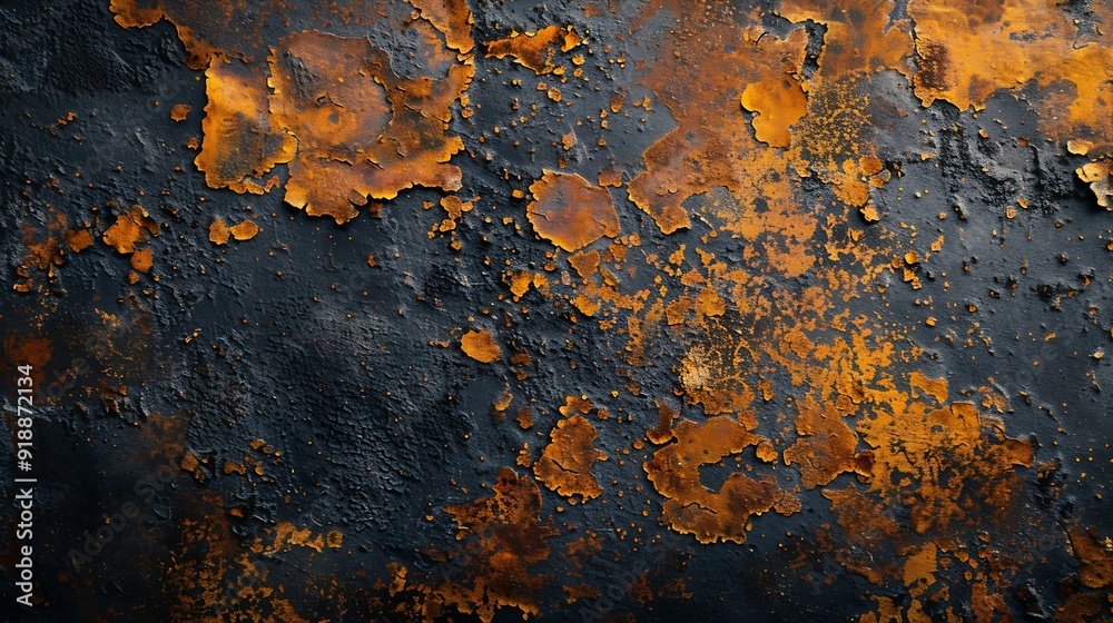 orange rust stains on weathered steel plate or top view yellow iron table and old brown metal wall from moisture to tetanus for dirty dark board background to red blue retro backdrop a : Generative AI orange rust stains on weathered steel plate or top view yellow iron table and old brown metal wall from moisture to tetanus for dirty dark board background to red blue retro backdrop a : Generative AI