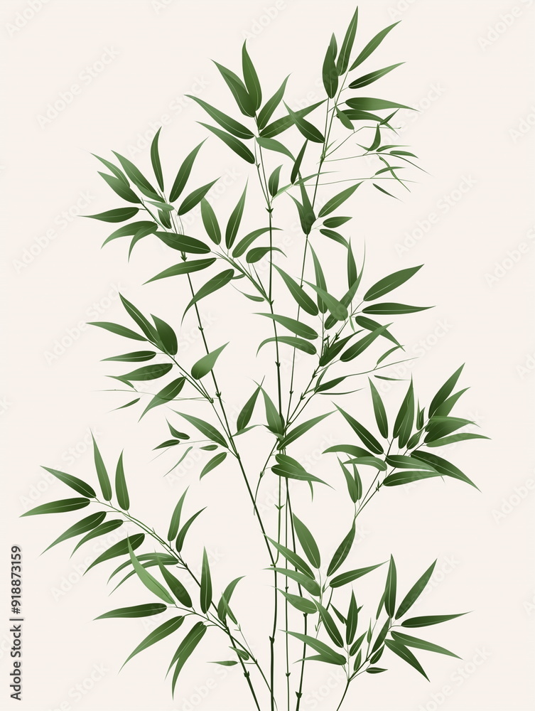 Fototapeta premium green leaves isolated on white