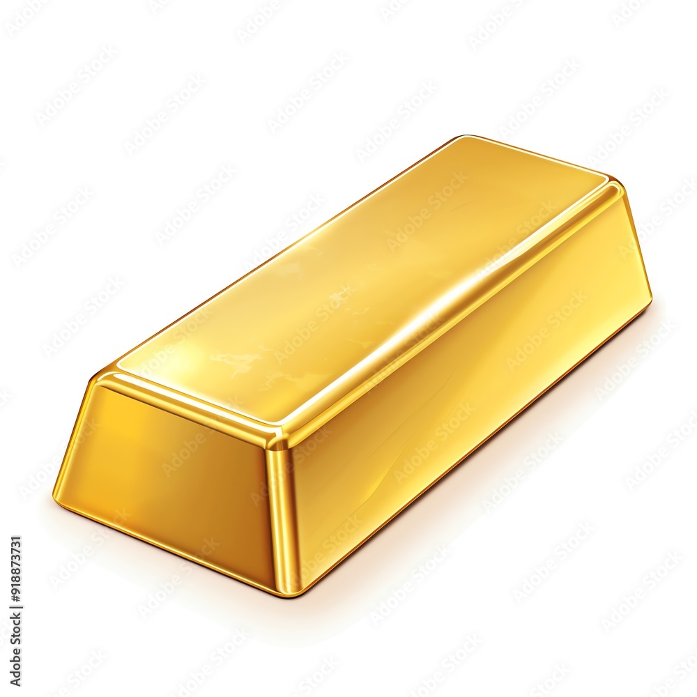 High-quality image of a shiny gold bar, perfect for finance, investment, or wealth-related projects.