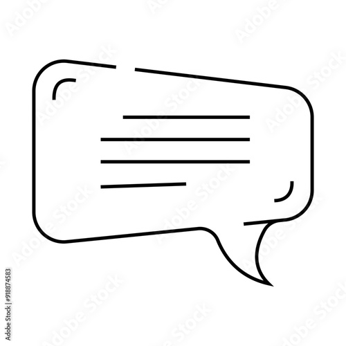 speech bubble testimonial line icon vector. speech bubble testimonial sign. isolated contour symbol black illustration
