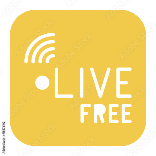 Free Live Stream icon vector image. Can be used for Live Streaming.