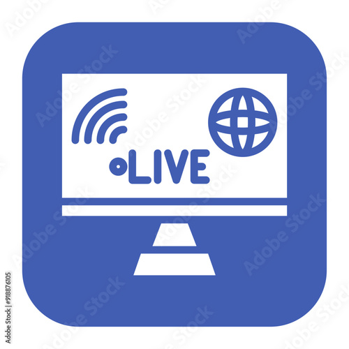 Streaming Platform icon vector image. Can be used for Live Streaming.