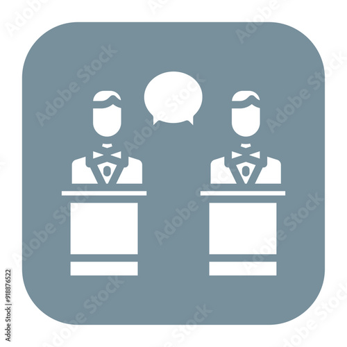 Debate icon vector image. Can be used for Politics.