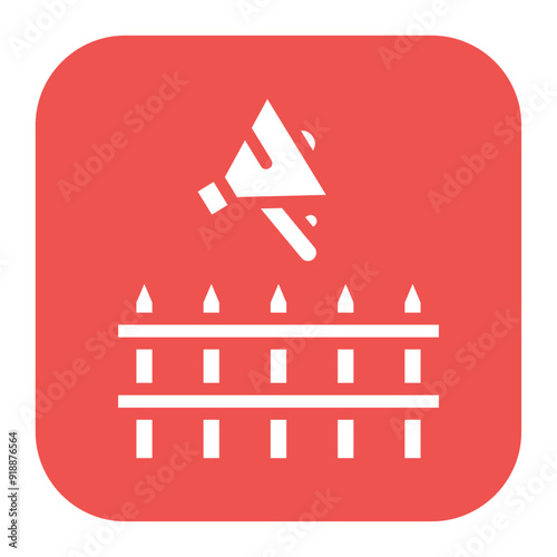 Fence Mending icon vector image. Can be used for Politics.