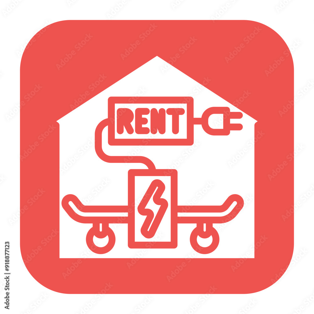 Electric Skateboard Rental Hub icon vector image. Can be used for Personal Transportation. Electric Skateboard Rental Hub icon vector image. Can be used for Personal Transportation.