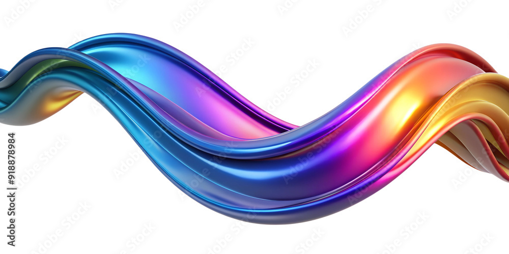 Vibrant multicolored wave with a glossy Vibrant multicolored wave with a glossy