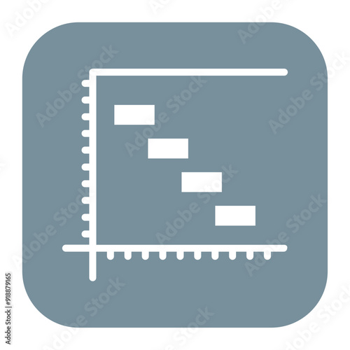 Gantt Chart icon vector image. Can be used for Action Plan.