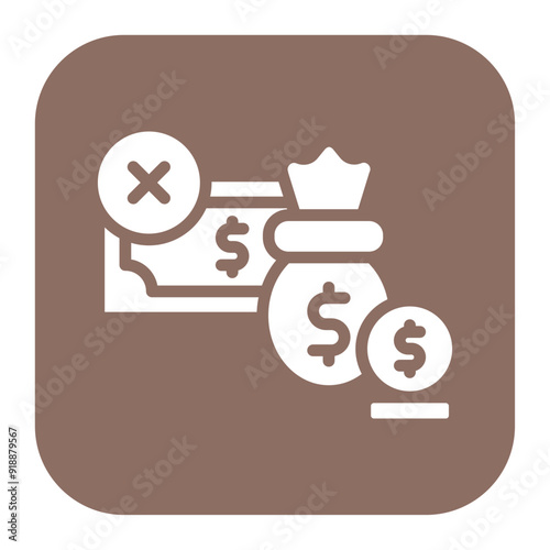 Loan Denial icon vector image. Can be used for Loan.
