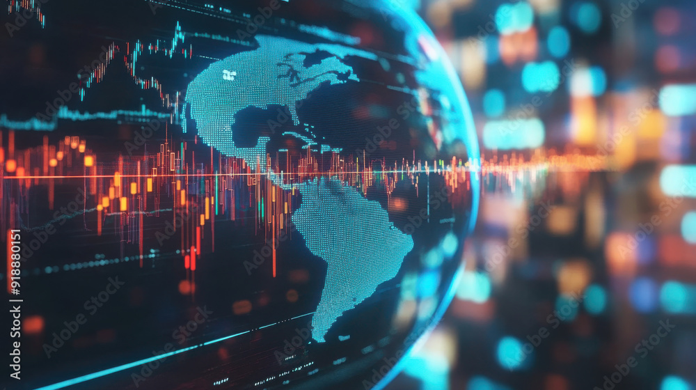 Globe in the concept of global economic network, connectivity in the digital age. Globe in the concept of global economic network, connectivity in the digital age.