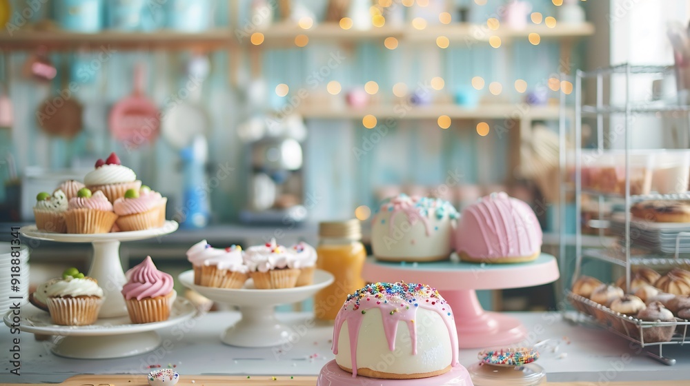 Colorful Treats in a Sweet and Whimsical Bakery Colorful Treats in a Sweet and Whimsical Bakery