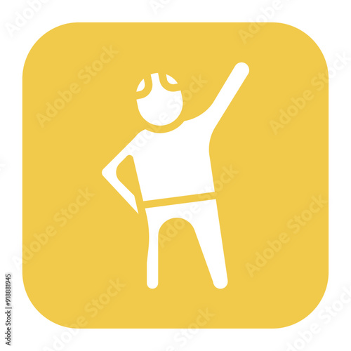 Gentle Exercise icon vector image. Can be used for Elderly Care.