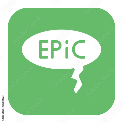 Epic icon vector image. Can be used for Movie Genres.