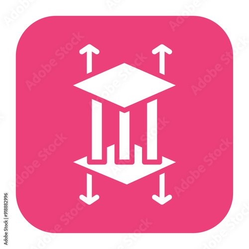 Layer Adhesion icon vector image. Can be used for Additive Maufacturing.