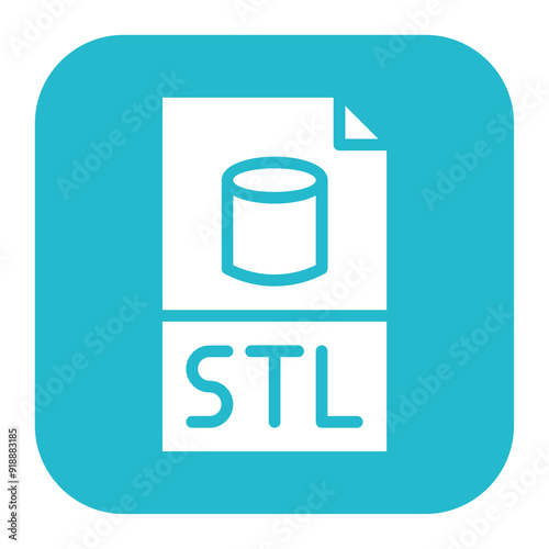 STL File icon vector image. Can be used for Additive Maufacturing. photo