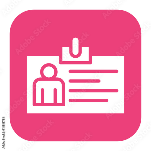 Name Tag icon vector image. Can be used for Job Fair.