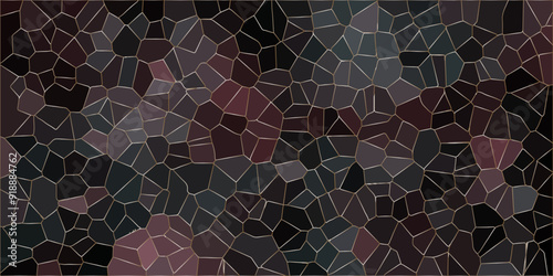 Abstract Seamless dark grey pink Quartz Crystal Pixel Diagram Background. Black vector low poly cover. Dark Multicolor Broken Stained-Glass Background with dark lines. Geometric Retro tiles pattern.	

