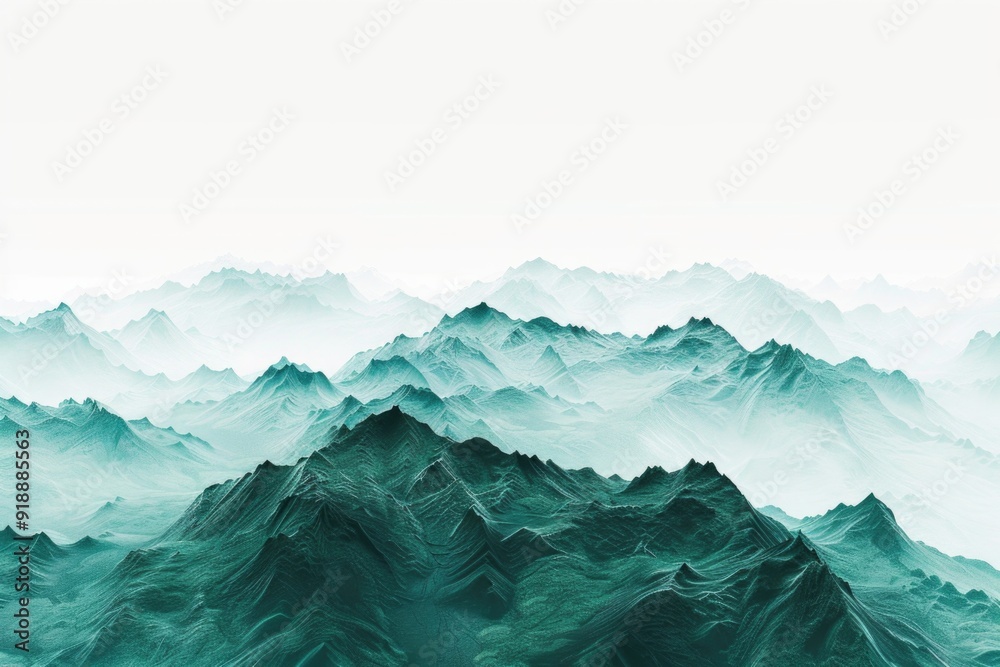 Fototapeta premium A majestic mountain range with a clear blue sky in the background