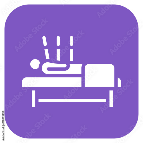 Acupuncture icon vector image. Can be used for Physical Wellbeing.