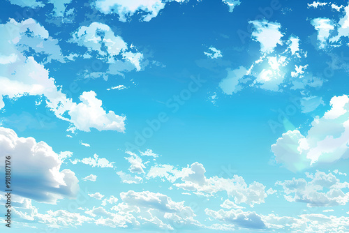 blue sky with clouds