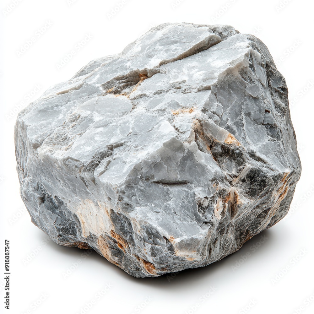 Feldspar mineral specimen isolated against a white background Feldspar mineral specimen isolated against a white background