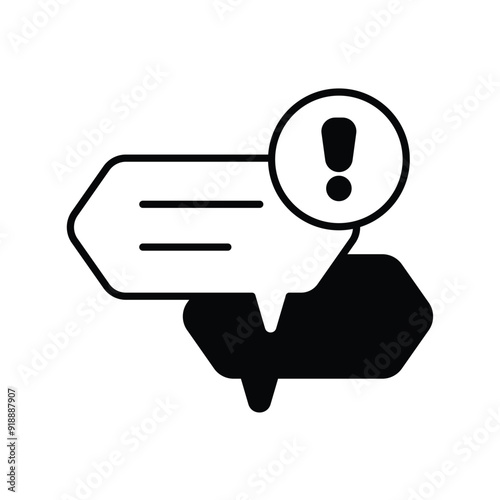 failed glyph icon with white background vector stock illustration