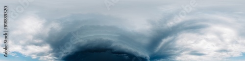 Canvas Print Dark moody rain storm clouds in overcast sky