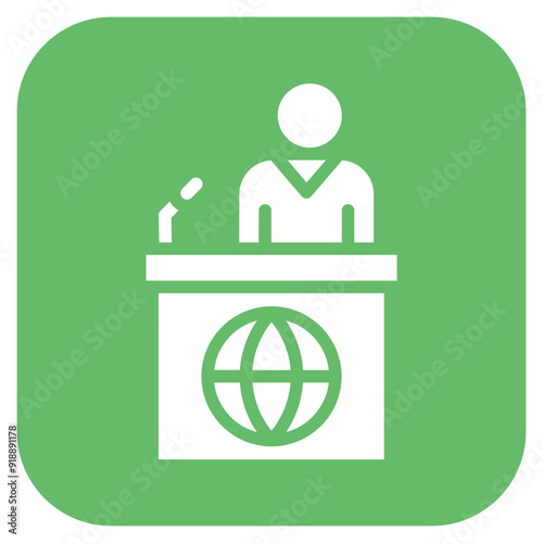 News Anchor icon vector image. Can be used for Press Freedom Day.