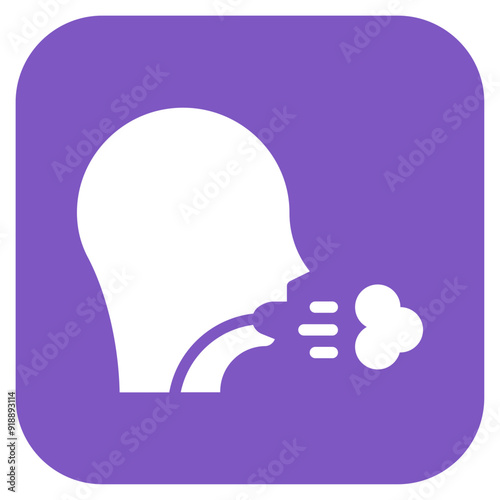 Shortness of Breath icon vector image. Can be used for Allergy Symptoms.