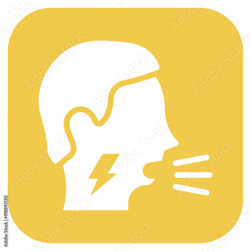 Wheezing icon vector image. Can be used for Allergy Symptoms.