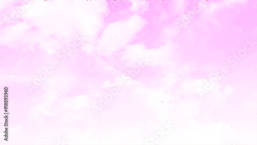 Nature of pink sky with cumulus cloud in the day background