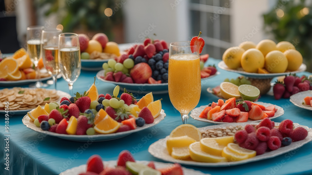 Experience a Vibrant Fruit Buffet along with Refreshing Drinks, perfect for all your Celebrations