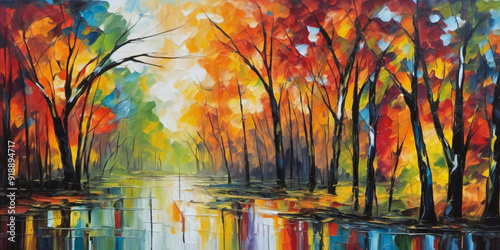 Nature landscape. Art backg...