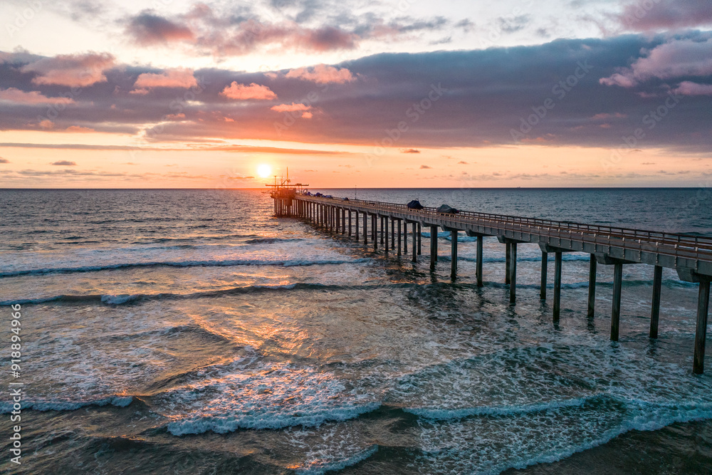 Sunset Serenity at Scripps Pier, La Jolla Sunset Serenity at Scripps Pier, La Jolla