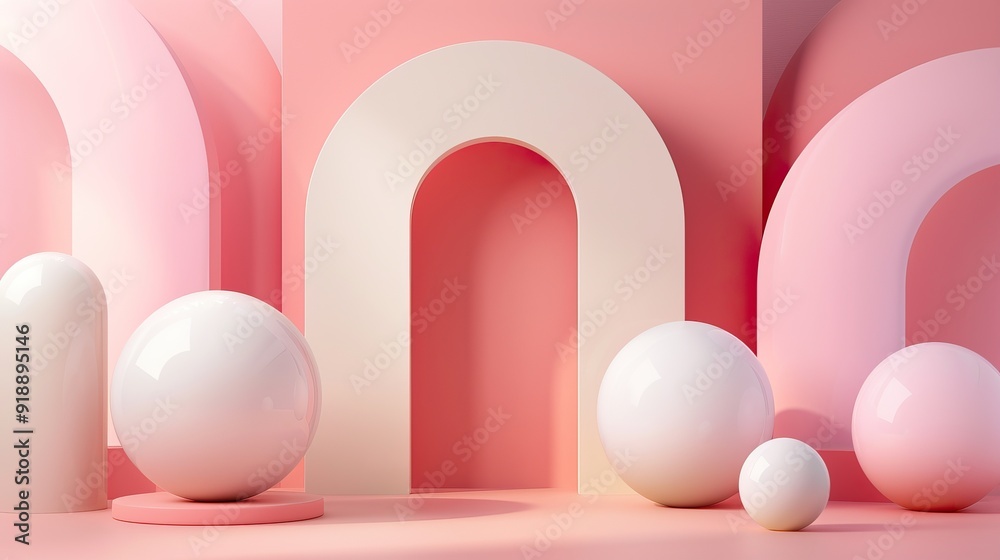 Abstract 3D minimal design with sleek geometric forms Abstract 3D minimal design with sleek geometric forms