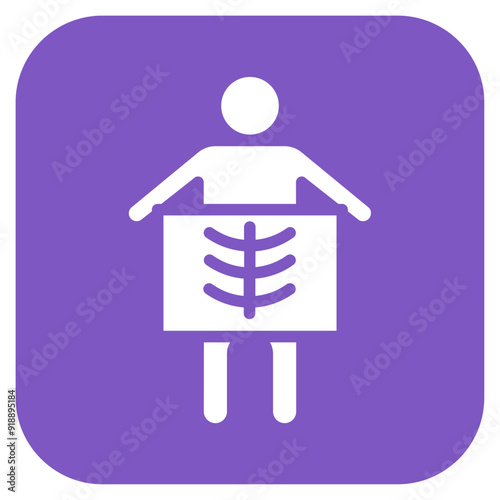 X Ray icon vector image. Can be used for Medical Tests.