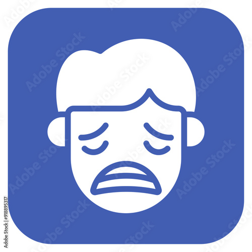 Disappointed icon vector image. Can be used for Human Emotions.
