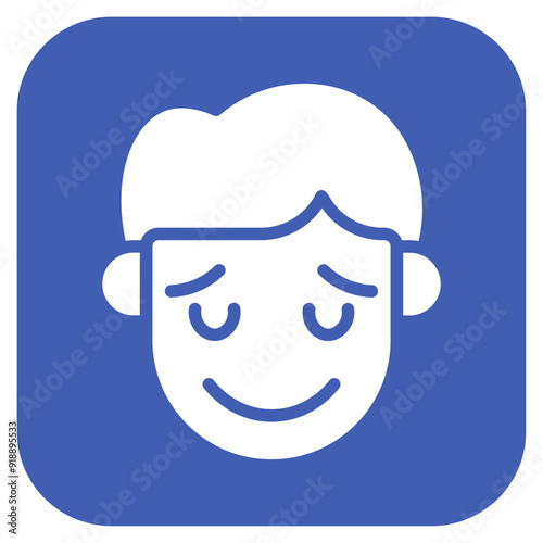 Relieved icon vector image. Can be used for Human Emotions.