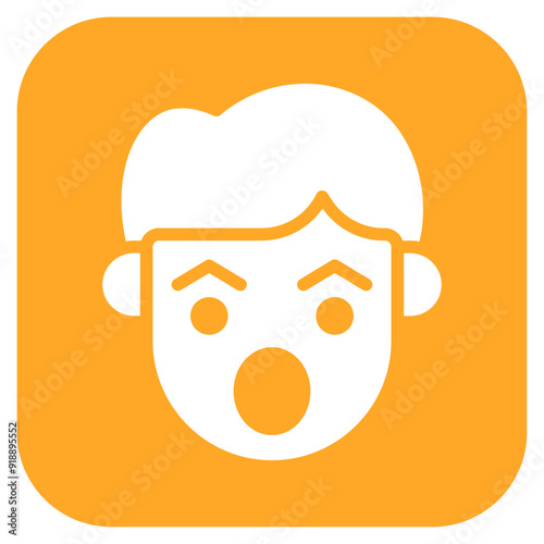 Surprised icon vector image. Can be used for Human Emotions.